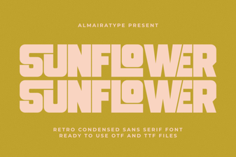 A Fresh & Cheerful Sunflower Font Design