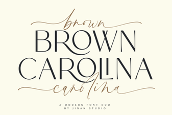 Stylish Brown Carolina Duo Font Projects